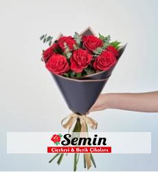 9 Kırmızı Gül Buketi